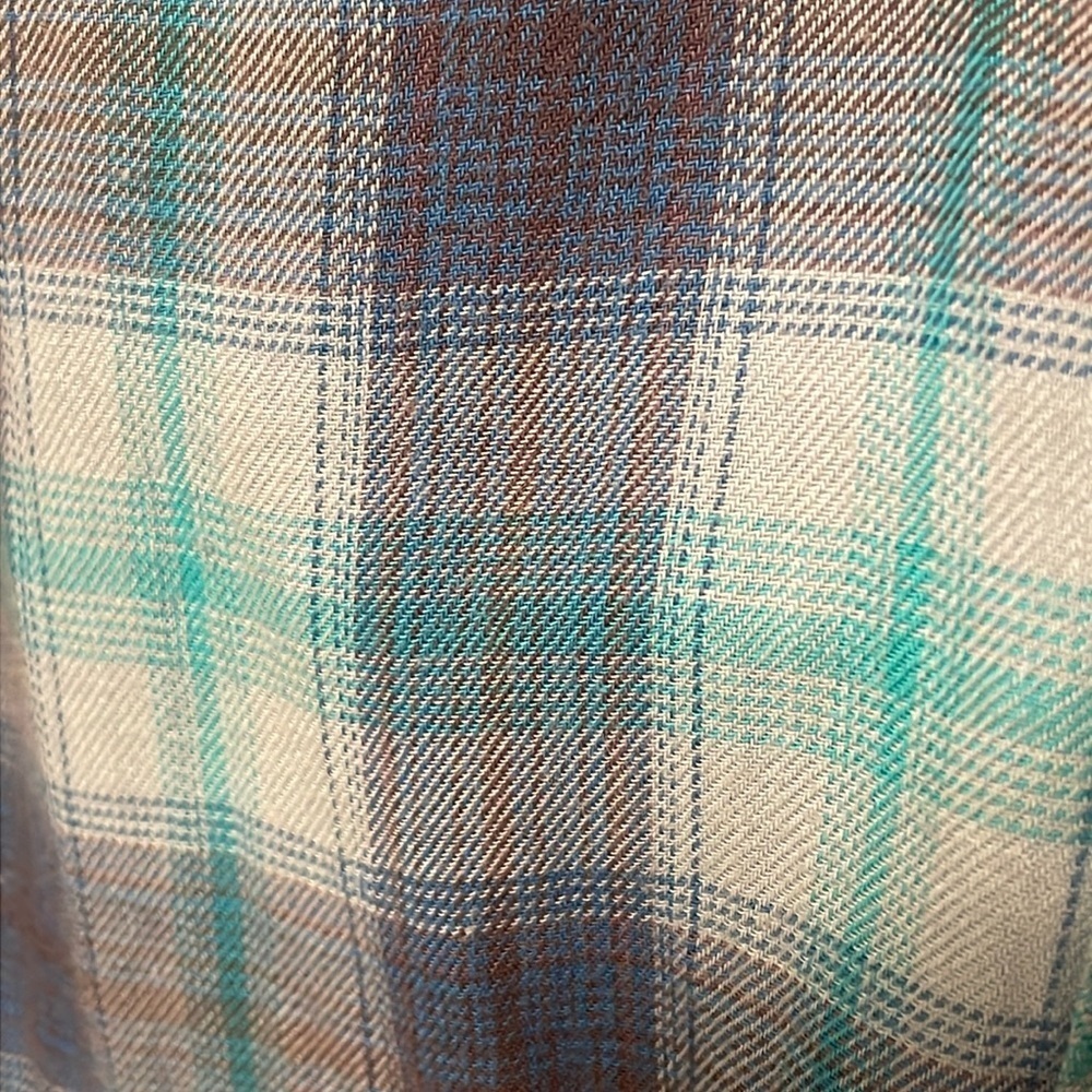 👺👺👺BOGOHO 👺👺👺Blue Plaid Button Up Shirt - Picture 5 of 10